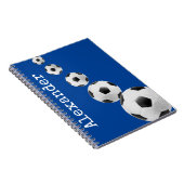 Monogrammed name Soccer football Notitieboek (Rechterzijde)