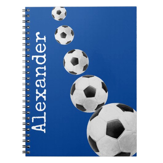 Monogrammed name Soccer football Notitieboek (Voorkant)