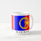 Monogrammed Native American Comanche Nation Flag Koffiemok (Voorkant rechts)