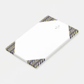 Monogrammed Navy and Gold Leaf Post-it® Notes (Schuin)