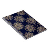 Monogrammed Navy Blue and Gold Notebook Journal Notitieboek (Rechterzijde)