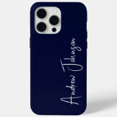 Monogrammed Navy Blue Case-Mate iPhone Case (Achterkant)