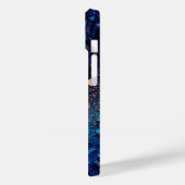 Monogrammed Navy Blue Glitter Case-Mate iPhone Case (Achterkant / Links)