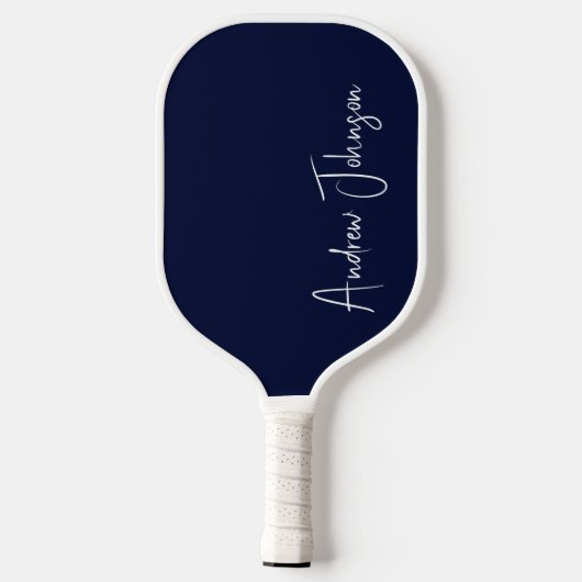 Monogrammed Navy Blue Pickleball Paddle (Achterkant)