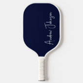 Monogrammed Navy Blue Pickleball Paddle (Voorkant)