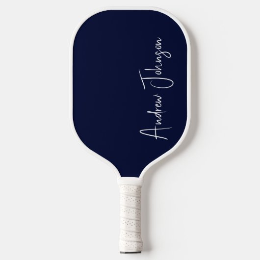 Monogrammed Navy Blue Pickleball Paddle (Voorkant)