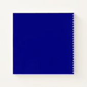 Monogrammed Navy Blue Polka Dot Pattern Notitieboek (Achterkant)
