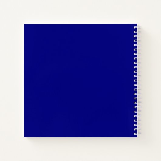 Monogrammed Navy Blue Polka Dot Pattern Notitieboek (Achterkant)