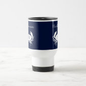 Monogrammed Navy Blue White Crab Nautical Reisbeker (Center)