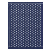 Monogrammed Navy Blue White Crab Nautical Tafelkleed (Voorkant)
