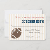 MONOGRAMMED NAVY RSVP FOOTBALL BRUILOFT RSVP (Achterkant)