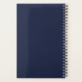 Monogrammed Navy White Diary Planner (Achterkant)