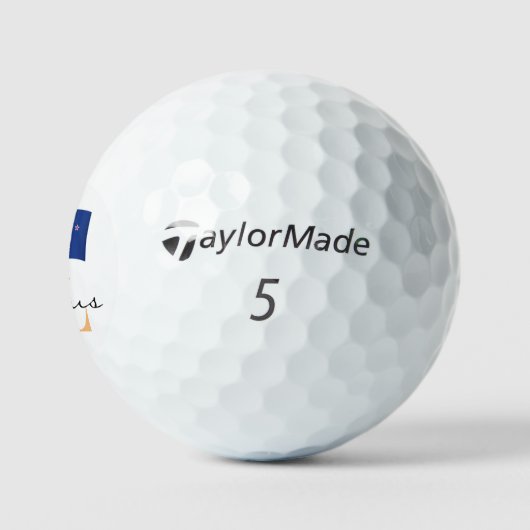 Monogrammed New Zealand Flag & NZ Golf Balls Golfballen (Logo)