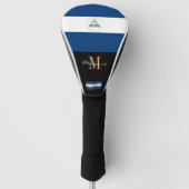 Monogrammed & Nicaragua Vlaggengolfclubs Hoesjes Golfheadcover (Voorkant)