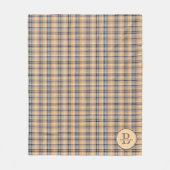 Monogrammed Nieuwe Huis Familienaam Fleece Deken (Voorkant)