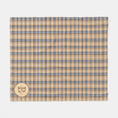 Monogrammed Nieuwe Huis Familienaam Fleece Deken (Voorkant (Horizontaal))