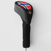Monogrammed & Noorwegen Flag Golf Clubs Hoesjes Golfheadcover (Schuin)
