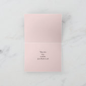 Monogrammed Note Kaart Coral Pink Rose (Binnen)