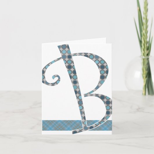 Monogrammed Note Kaart - letter B (Voorkant)