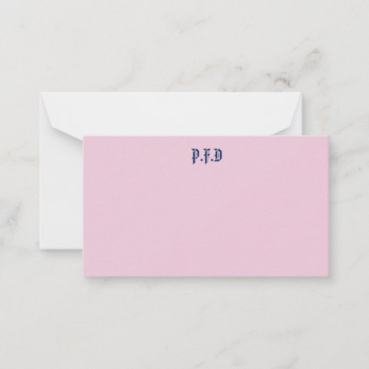 Monogrammed Notecard Notitiekaartje (Voorkant)