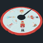 Monogrammed Notenkraker Ballet Karakters Kerstboom Rok<br><div class="desc">Vrolijk en luchtig kerstontwerp geïnspireerd door het beroemde ballet "De Notenkraker" uit 1892 van Pjotr Iljitsj Tsjaikovski,  een vakantieclassieker met een moderne en grillige twist. Personaliseer met uw familiemonogram of tekst naar keuze.</div>