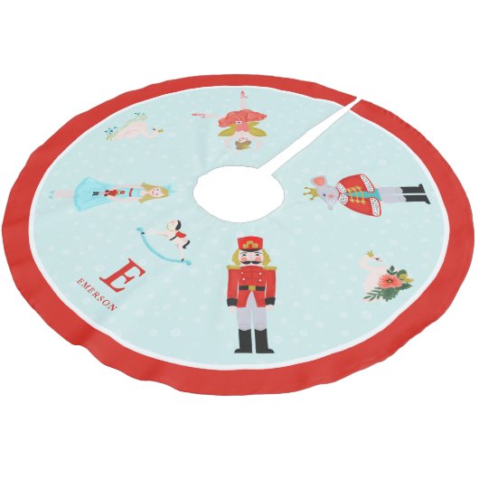 Monogrammed Notenkraker Ballet Karakters Kerstboom Rok (Gekanteld)