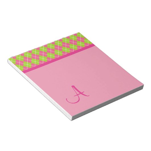 Monogrammed Notitieblok Argyle (Schuin)