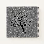 Monogrammed Oak Tree Silhouette met Paisley Notitieboek (Achterkant)