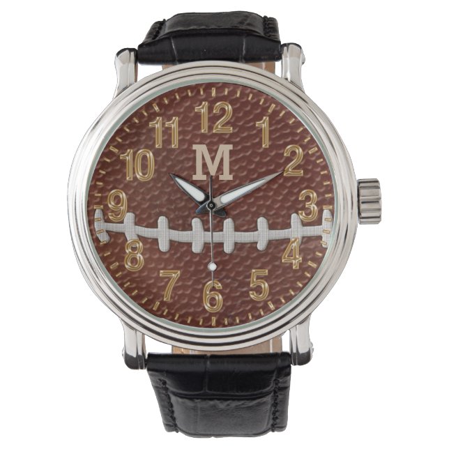 MONOGRAMMED of Jersey NUMMER Football Horloges (Voorkant)