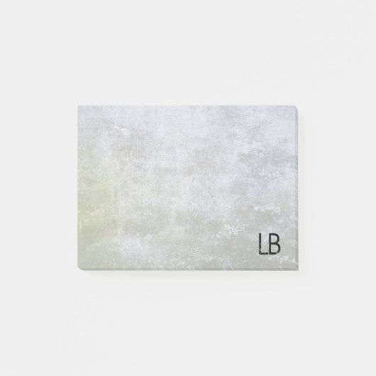 Monogrammed Old Stone Grunge Texture Post-it® Notes (Voorkant)