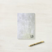 Monogrammed Old Stone Wall Grunge Texture Post-it® Notes (Op bureau)
