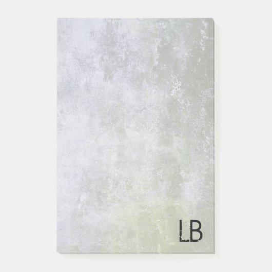 Monogrammed Old Stone Wall Grunge Texture Post-it® Notes (Voorkant)