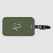 Monogrammed - Olijf Bagagelabel (Voorkant (horizontaal))