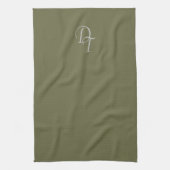 Monogrammed - Olijf Theedoek (Verticaal)