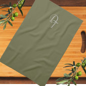 Monogrammed - Olijf Theedoek