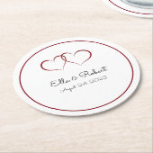 Monogrammed Onderzetters voor trouwpapier (Gebogen)