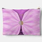 Monogrammed Orchid Pink Jewel Textile Illusion   Etui (Achterkant)