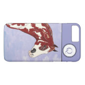Monogrammed Overo verf paard hoofd Case-Mate iPhone Case (Achterkant (Horizontaal))