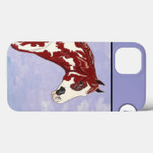 Monogrammed Overo verf paard hoofd Case-Mate iPhone Case (Achterkant (horizontaal))