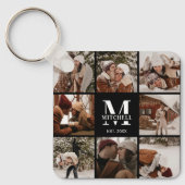Monogrammed paar fotocollage | Monogram cadeau Sleutelhanger (Voorkant)