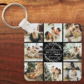 Monogrammed paar fotocollage | Monogram Gift K Sleutelhanger (Voorkant)