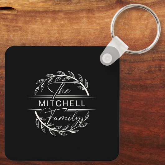 Monogrammed paar fotocollage | Monogram Gift K Sleutelhanger (Achterkant)