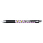 Monogrammed Paars en Green Ikat Pattern Pen (Achterkant)