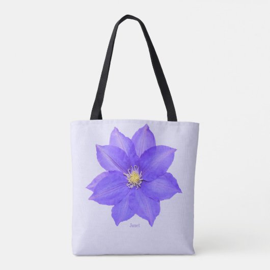 Monogrammed Paars Lavender Custom Schouder Tas (Achterkant)