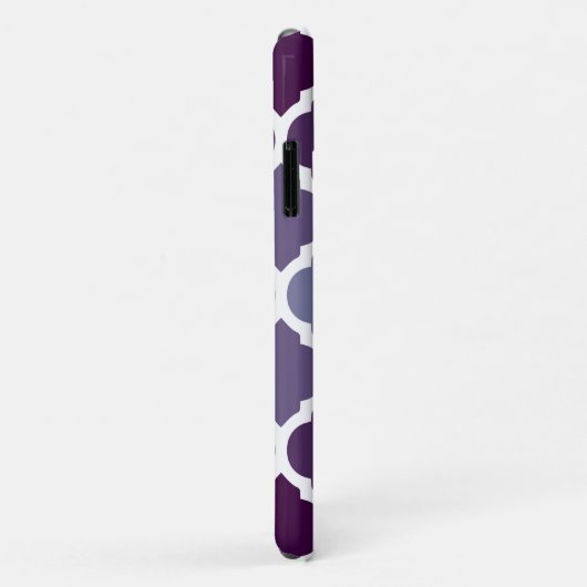Monogrammed Paars Ombre Moroccan Lattice Pattern Case-Mate iPhone Case (Achterkant/rechts)