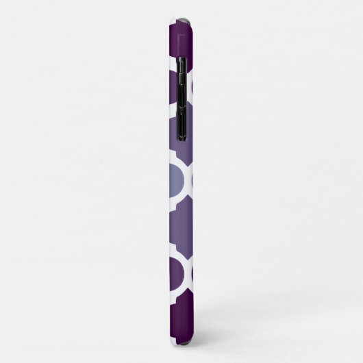 Monogrammed Paars Ombre Moroccan Lattice Pattern Case-Mate iPhone Case (Achterkant/links)