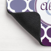Monogrammed Paars Ombre Moroccan Lattice Pattern Muismat (Hoek)