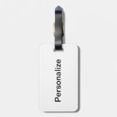 Monogrammed Paars Polka Dot Label Bagagelabel (Achterkant verticaal)