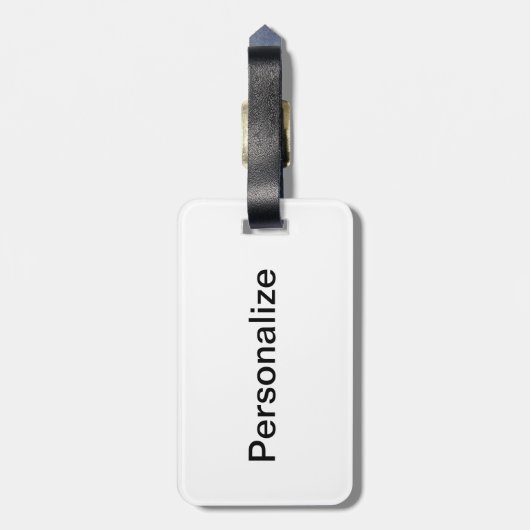 Monogrammed Paars Polka Dot Label Bagagelabel (Achterkant verticaal)