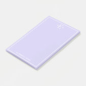 Monogrammed Paars Post-it® Notes (Schuin)
